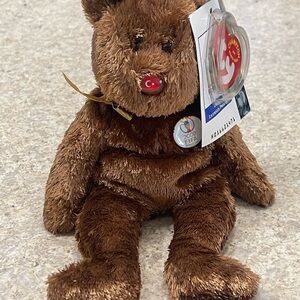 Ty Beanie Baby CHAMPION Bear 2002 TURKEY FIFA World Cup Vintage Plush Animal